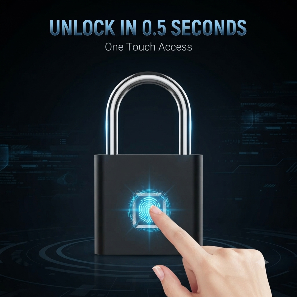 Smart Fingerprint Padlock for Secure Travel