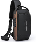 Anti-Theft Waterproof Sling Bag with USB Charging Port | Stylish Crossbody Travel Backpack