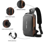 Anti-Theft Waterproof Sling Bag with USB Charging Port | Stylish Crossbody Travel Backpack