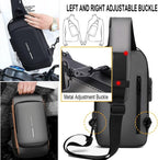 Anti-Theft Waterproof Sling Bag with USB Charging Port | Stylish Crossbody Travel Backpack