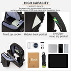 Anti-Theft Waterproof Sling Bag with USB Charging Port | Stylish Crossbody Travel Backpack