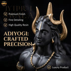 Adiyogi Shiva Idol (5 Inch) – Matte Black Spiritual Car Dashboard & Home Decor