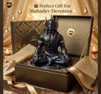 Adiyogi Shiva Idol (5 Inch) – Matte Black Spiritual Car Dashboard & Home Decor