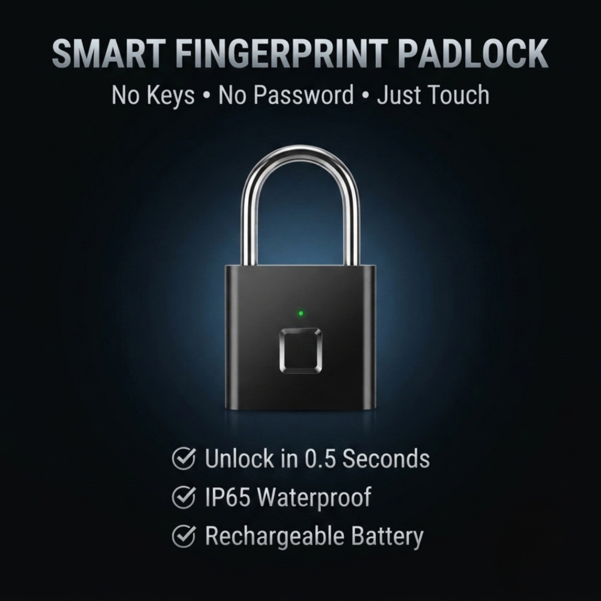 Smart Fingerprint Padlock for Secure Travel