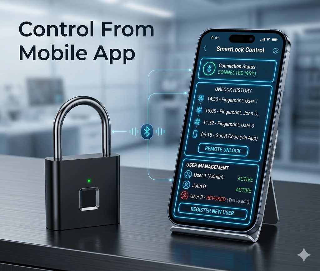 Smart Fingerprint Padlock for Secure Travel