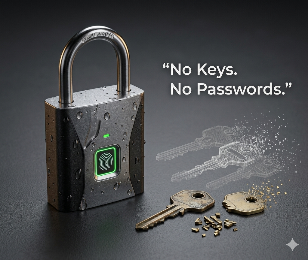 Smart Fingerprint Padlock for Secure Travel
