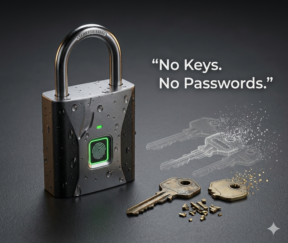 Smart Fingerprint Padlock for Secure Travel