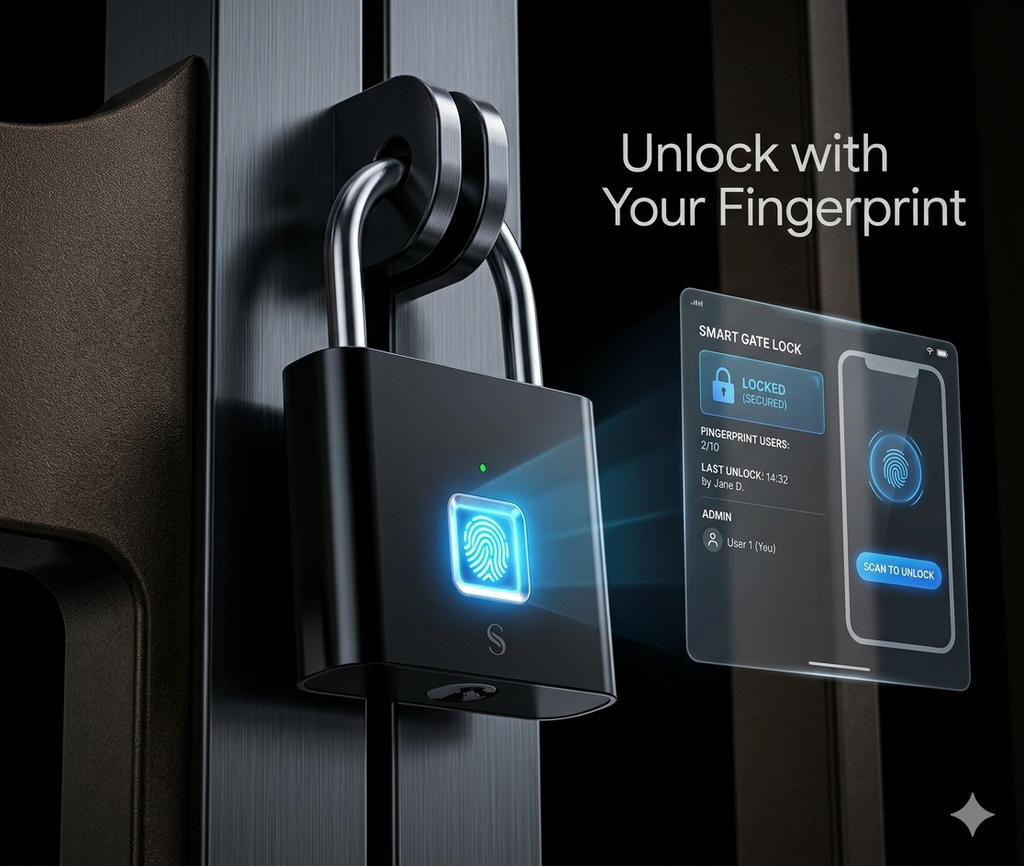 Smart Fingerprint Padlock for Secure Travel