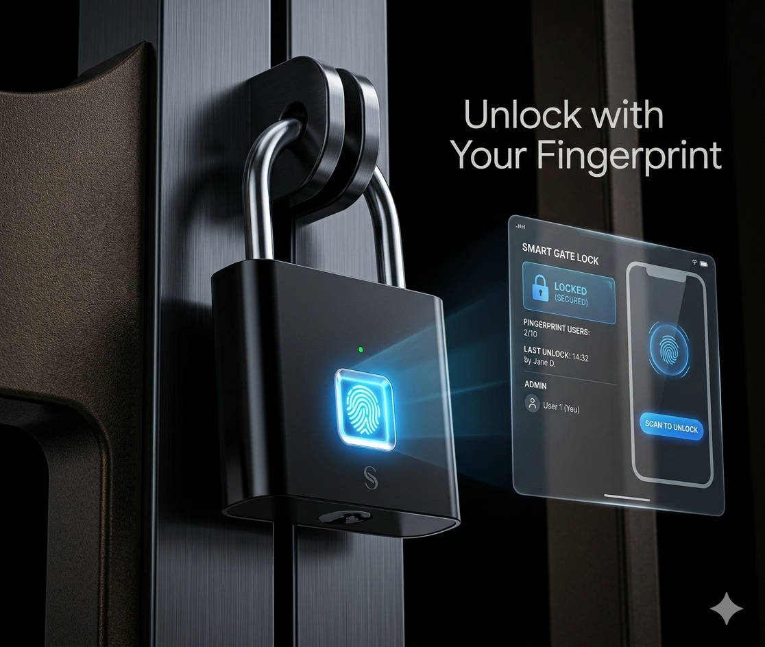 Smart Fingerprint Padlock for Secure Travel