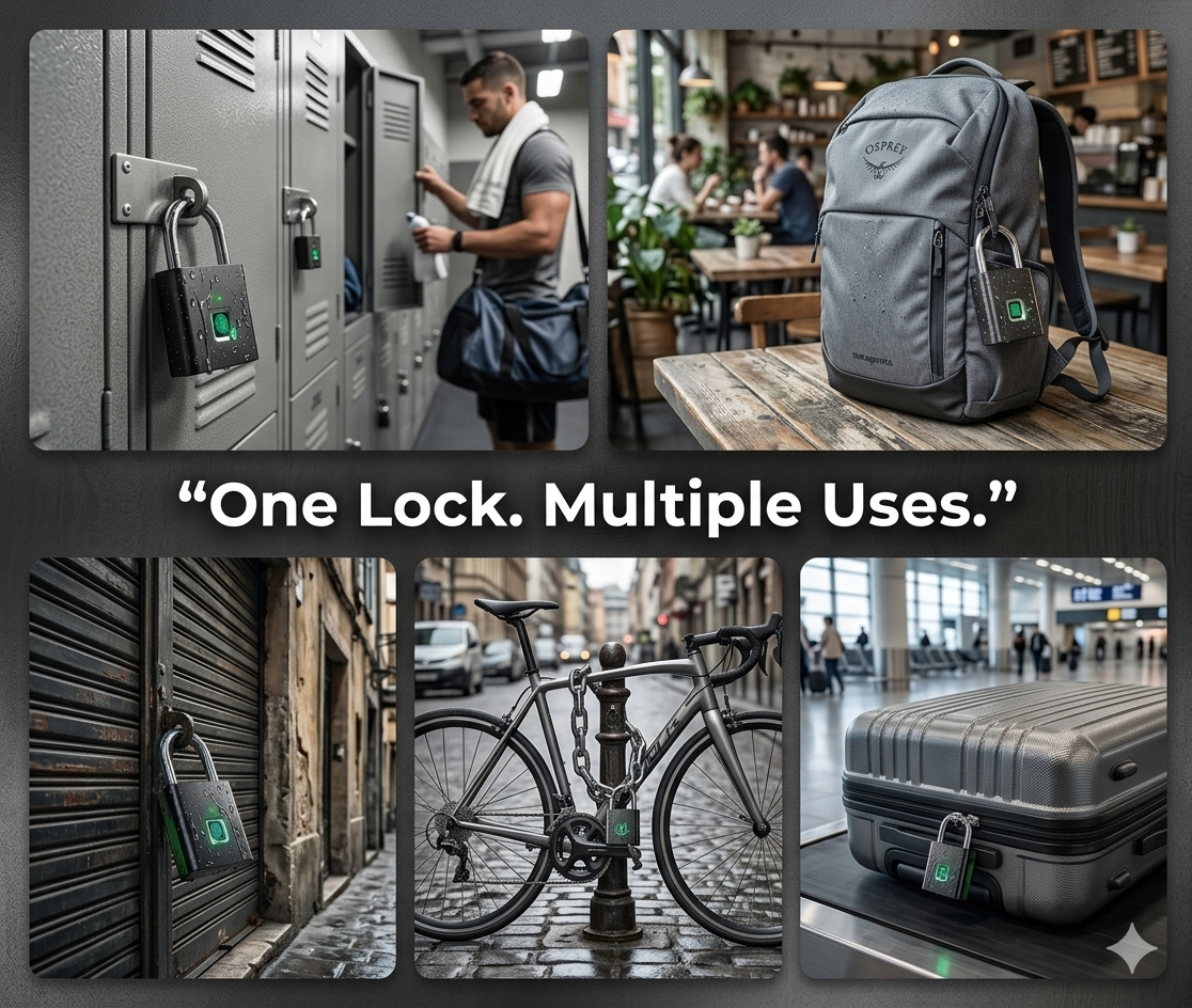 Smart Fingerprint Padlock for Secure Travel