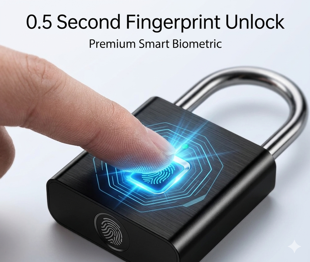 Smart Fingerprint Padlock for Secure Travel